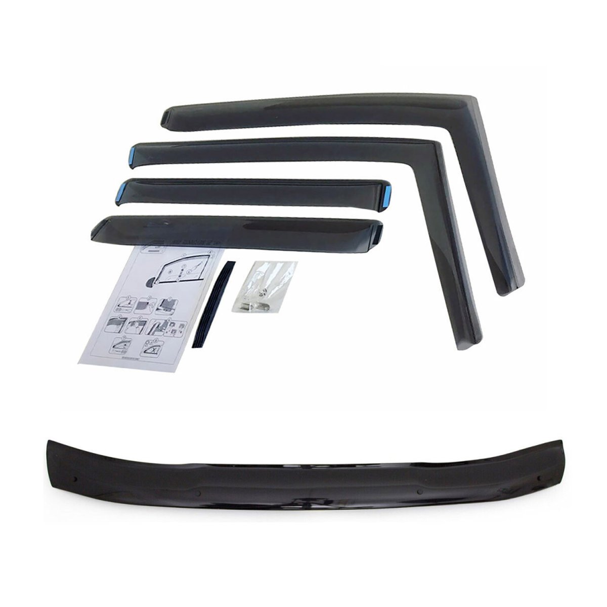 Jeep Renegade Hood Deflector + Wind Deflector - Omac - 4Pcs Kit - '15-'24